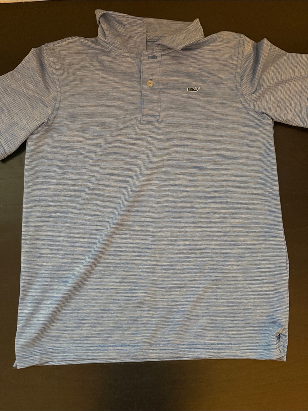 Vineyard Vines Light Blue Heathered Short Sleeve Polo